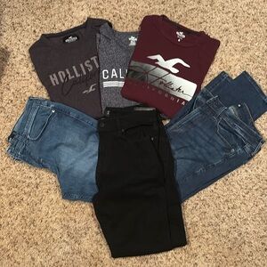 Men’s Hollister / Express Clothing Lot- Jeans / Cotton Tees